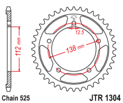 Zębatka tylna 45Z JTR1304.45 Honda CBR 600 F 99-00