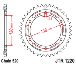 Zębatka tylna 36Z JTR1220.36 Honda CB 300 15-17 CBR 300 14-17