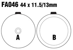 Klocki hamulcowe przód FA046 Suzuki GP 100 78-87