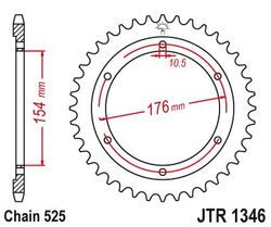 Zębatka tylna 43Z JTR1346.43 Honda VFR 800 14-16