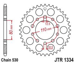 Zębatka tylna 45Z JTR1334.45 Honda CBR 750 CBX 400 550 750 VFR 750