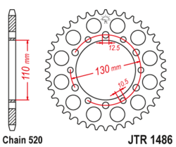 Zębatka tylna 40Z JTR1486.40 Kawasaki EL 250 Eliminator 96-03 ER 250 88