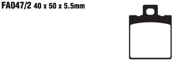 Klocki hamulcowe przód FA047/2 Aprilia RS 50 Keeway ARN 50 125
