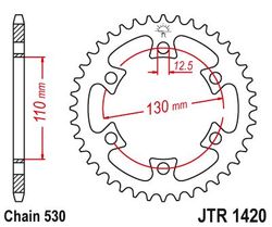 Zębatka tylna 40Z JTR1420.40