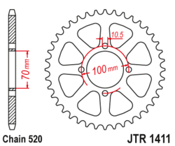 Zębatka tylna 50Z JTR1411.50