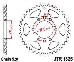 Zębatka tylna 41Z JTR1825.41 Suzuki RG 125 92-94