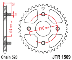 Zębatka tylna 41Z JTR1509.41