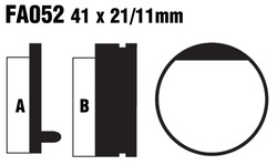 Klocki hamulcowe przód FA052 Honda CB 100 78-87 CB 125 79