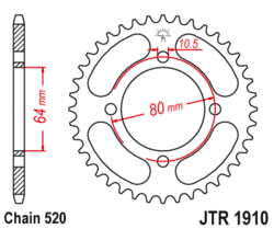 Zębatka tylna 32Z JTR1910.32 Yamaha YFM 125 Grizzly 05-11