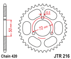 Zębatka tylna 40Z JTR216.40