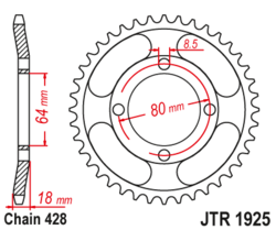 Zębatka tylna 51Z JTR1925.51