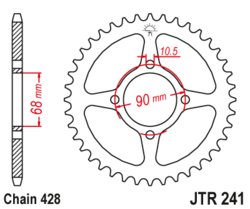 Zębatka tylna 53Z JTR241.53 Honda MTX 125 R 83-95