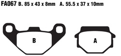 Klocki hamulcowe przód FA067TT Kawasaki TGB Blade Congo 250 Kawasaki KX 250