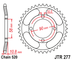 Zębatka tylna 41Z JTR277.41 Honda XL 200 84-90