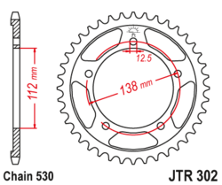 Zębatka tylna 39Z JTR302.39 Honda CB 1100 13 CB 1300 03-12
