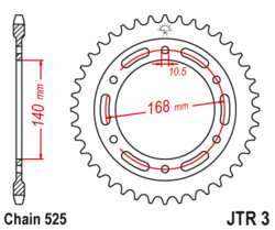Zębatka tylna 47Z JTR3.47 BMW F 800 R 09-16