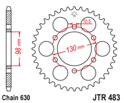 Zębatka tylna 35Z JTR483.35 Kawasaki Z 900 73-75