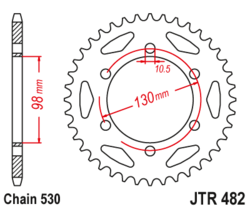 Zębatka tylna 47Z JTR482.47