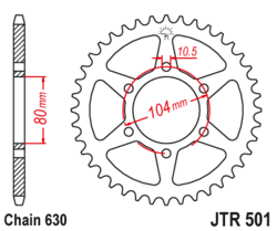 Zębatka tylna 41Z JTR501.41 Kawasaki GPZ 1100 81-85 Z 1000 81-01