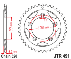 Zębatka tylna 40Z JTR491.40 Ducati Paso 906 89