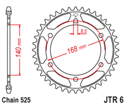 Zębatka tylna 42Z JTR6.42 BMW F 650 08-12