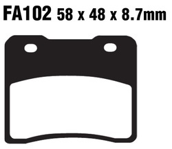 Klocki hamulcowe przód FA102 Suzuki GSX 400 80-93 RG 250 84-88