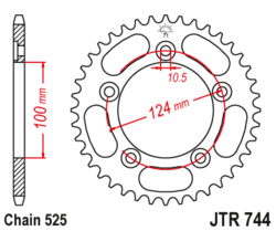 Zębatka tylna 36Z JTR744.36 Ducati 999 02-06