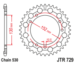 Zębatka tylna 46Z JTR729.46 Cagiva Elefant 750 900 Gran Canyon 900