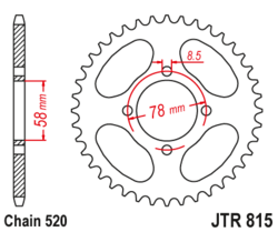 Zębatka tylna 35Z JTR815.35 Suzuki GT 200 79-81