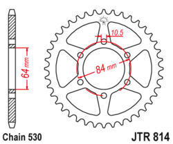 Zębatka tylna 45Z JTR814.45 Suzuki GS 400 425 450