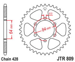 Zębatka tylna 50Z JTR809.50 Suzuki TS 125 73-77