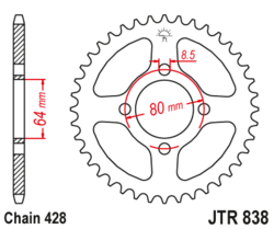 Zębatka tylna 35Z JTR838.35