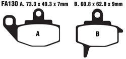 Klocki hamulcowe przód FA130TT Kawasaki KX 125 250 500 KLR 650