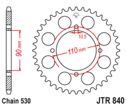 Zębatka tylna 38Z JTR840.38 Yamaha XS 400 82-84