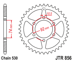 Zębatka tylna 46Z JTR856.46 Yamaha XJ 550 Seca 81-83