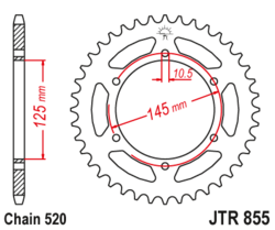 Zębatka tylna 48Z JTR855.48 Yamaha XJ 600 91-03