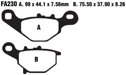 Klocki hamulcowe przód FA230TT Kawasaki KMX 125 Suzuki DRZ 125 RM 80