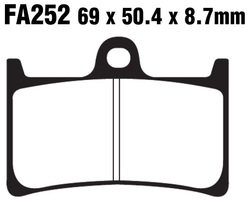 Klocki hamulcowe przód FA252 Yamaha FJR 1300 FZ6 S2 FZS 600 MT07 700