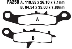 Klocki hamulcowe przód FA258TT Kawasaki KX 80 85 100 Suzuki RM 85