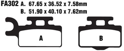 Klocki hamulcowe przód FA302TT Kawasaki KX 65 00-17 Suzuki RM 65 03-05