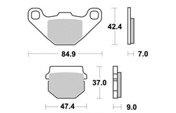 Klocki hamulcowe przód S1087 Kawasaki KX 80 Peugeot Speedfight 50 100