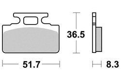 Klocki hamulcowe przód Sym Mio 50 100 DD 50 Honda NH 80 125