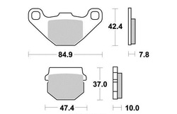 Klocki hamulcowe przód S2010 Kawasaki KMX 125 86-98