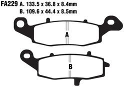 Klocki hamulcowe lewy przód FA229HH Kawasaki ER6 KLE 650 VN 1500