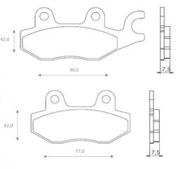 Klocki hamulcowe prawy przód FT4064 Kawasaki KLF 300 400 Triumph Tiger 900