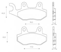 Klocki hamulcowe prawy przód FT3063 Yamaha YFM 700 R Raptor YFZ 450