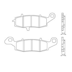 Klocki hamulcowe prawy przód FT3091 Kawasaki ER6 KLE 650 VN 1500 1600