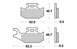 Klocki hamulcowe prawy przód CANAM Outlander 400 500 650 800