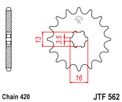 Zębatka przód 9Z JTF562.09