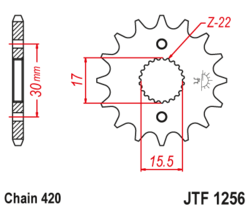 Zębatka przód 13Z JTF1256.13